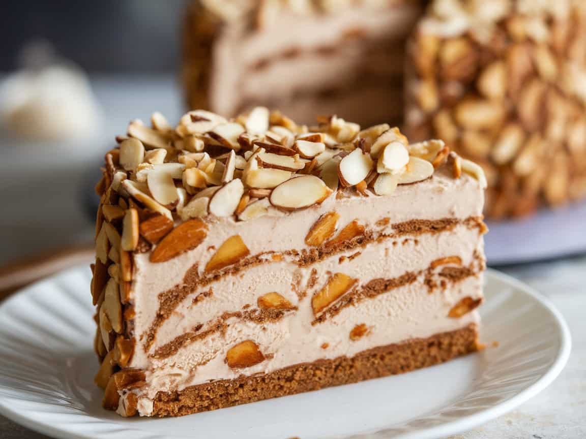 Summer’s Sweetest Treats: 15 Coffee Ice Cream Cake Recipes to Try 19 7. Almond Coffee Crunch Ice Cream Cake