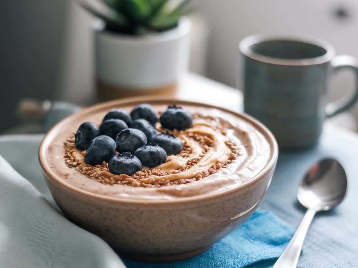 Creamy Coffee Smoothie Bowls That Eat Like Dessert 37 13. Oats and Coffee Breakfast Smoothie Bowl