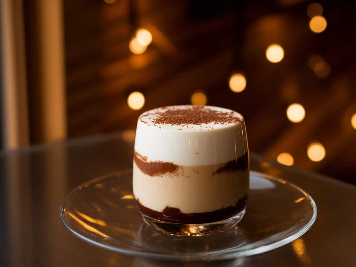 Coffee and Cream Unite in These 14 Panna Cotta Recipes 4 4. Cappuccino Panna Cotta with Foam Topping