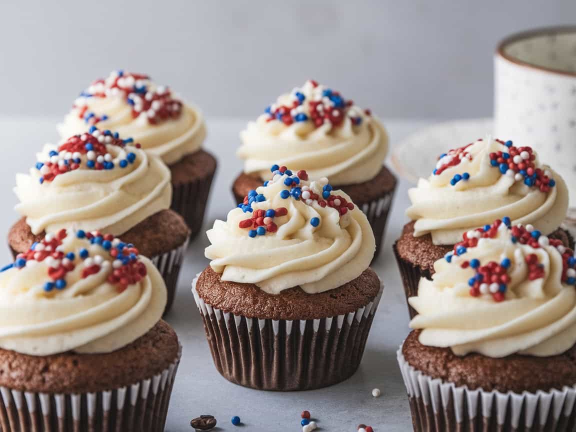 Sweeten Your Celebration: 15 Coffee Desserts for the 4th of July 15 15. Coffee Cupcakes with Cream Cheese Frosting