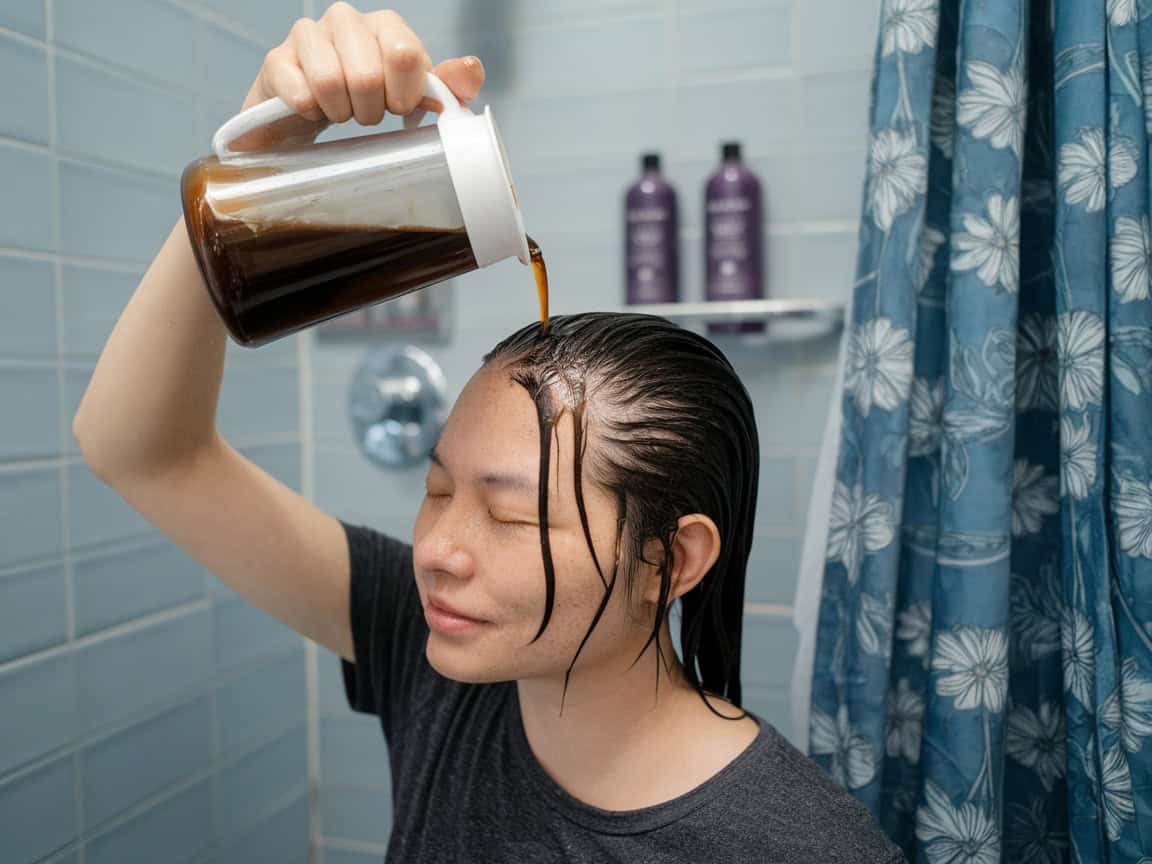 Eco-Friendly & Caffeinated: 15 Ways to Upcycle Your Coffee Grounds 6 6. Enhance Hair Shine with a Coffee Rinse