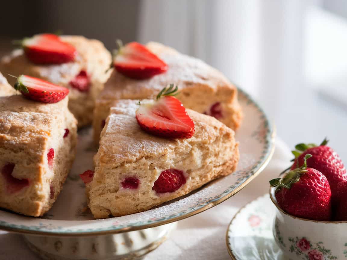 15 Coffee Scone Recipes That Make Every Morning Extra Special 12 12. Strawberry Cream Scones