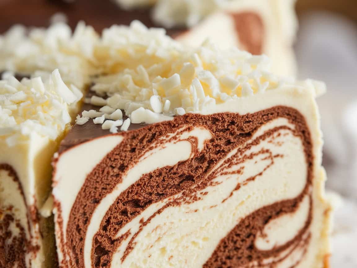 Summer’s Sweetest Treats: 15 Coffee Ice Cream Cake Recipes to Try 40 14. Coffee and Vanilla Swirl Ice Cream Cake