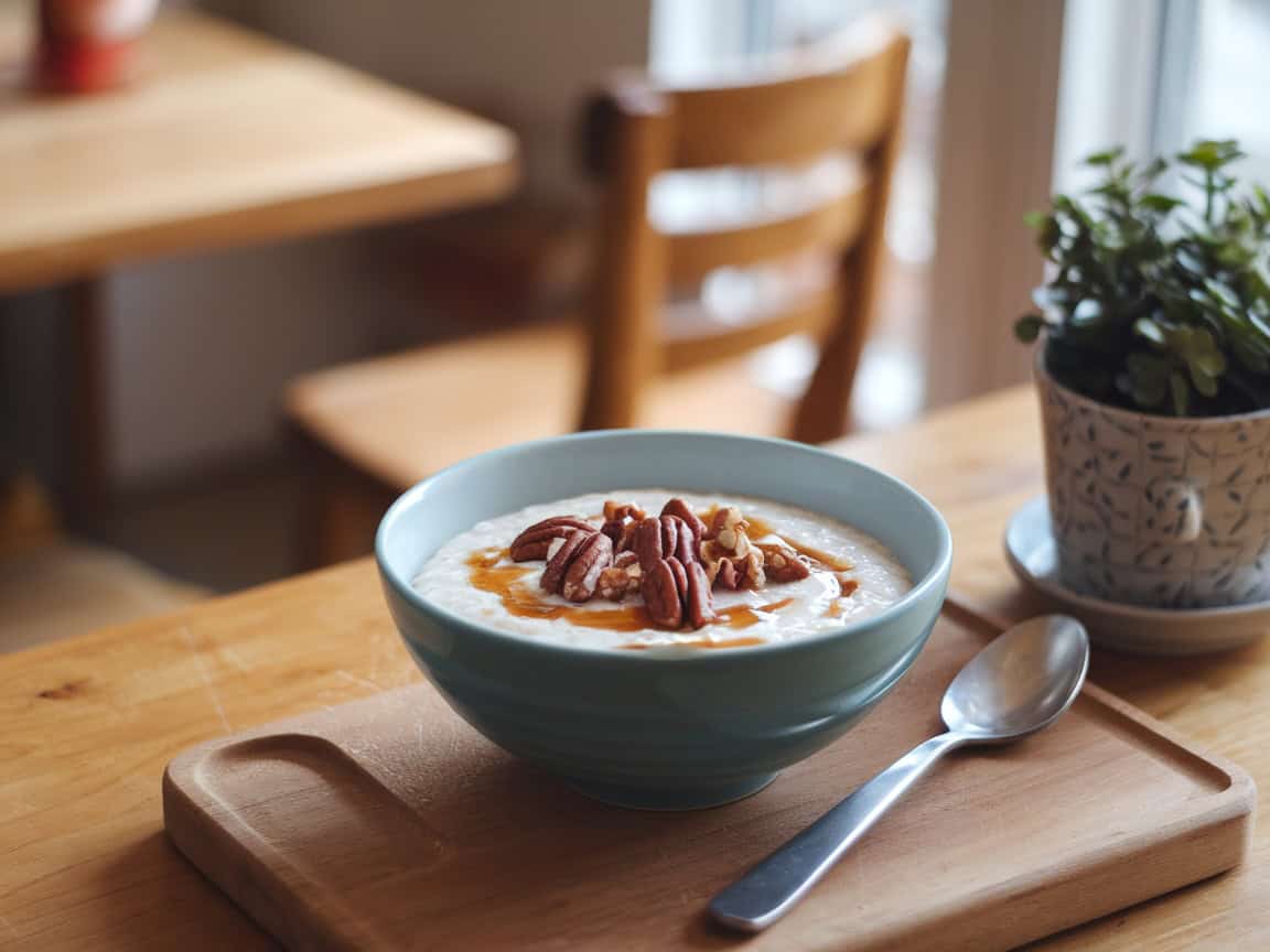 Coffee Oatmeal Ideas to Cozy Up With 7 7. Espresso Maple Syrup Porridge