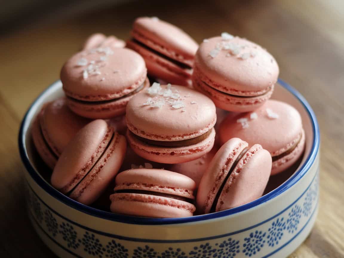Indulge in 15 Delicious Coffee Macarons Perfect for Any Occasion 7 7. Salted Caramel Espresso Macarons