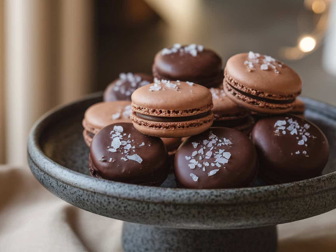 Indulge in 15 Delicious Coffee Macarons Perfect for Any Occasion 13 13. Chocolate-Dipped Coffee Macarons