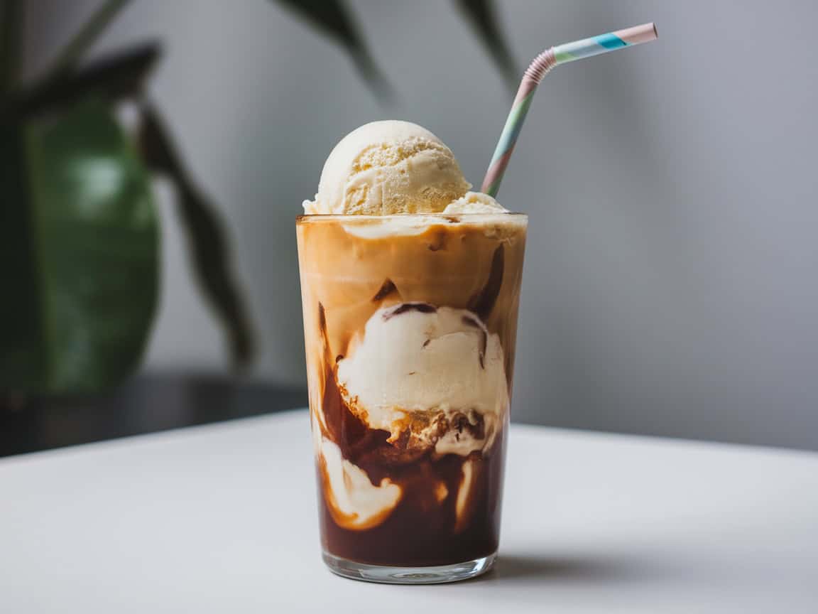 Sweeten Your Celebration: 15 Coffee Desserts for the 4th of July 12 12. Iced Coffee Float with Vanilla Ice Cream
