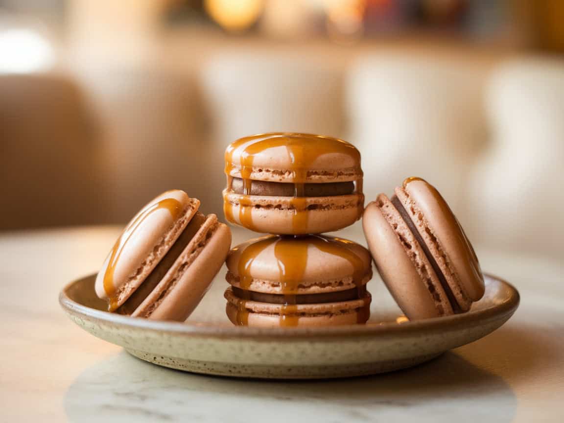 Indulge in 15 Delicious Coffee Macarons Perfect for Any Occasion 2 2. Caramel Macchiato Macarons