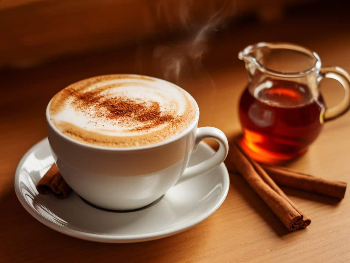 Cozy Up This Fall Season with 14 Delicious Fall-Inspired Coffee Recipes 2 2. Maple Cinnamon Latte Sweetened with Pure Maple Syrup