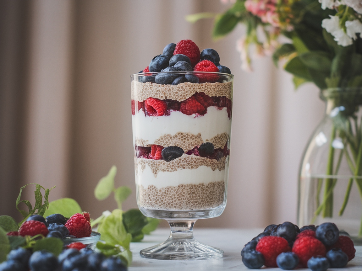 15 Coffee Chia Pudding Recipes Perfect for a Healthy Guilt-Free Treat 12 12. Coffee Berry Chia Pudding Parfait