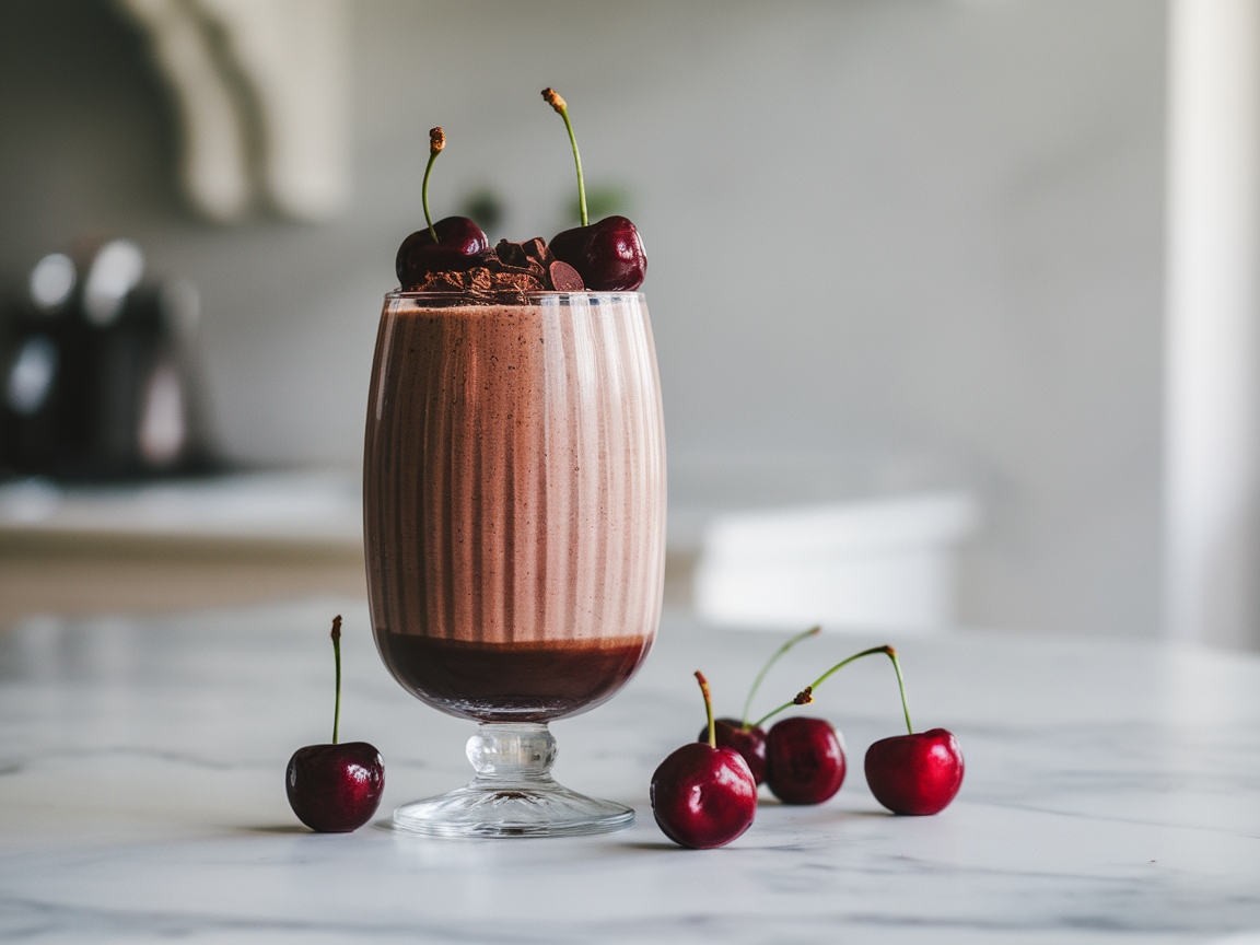 Fuel Your Day: 15 Irresistible Coffee Smoothie Recipes 43 15. Cherry Chocolate Coffee Treat