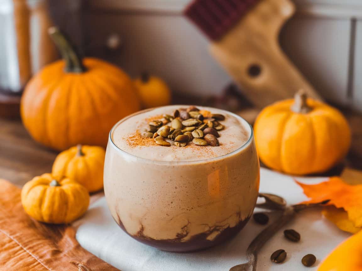 Creamy Coffee Smoothie Bowls That Eat Like Dessert 25 9. Spiced Pumpkin Coffee Smoothie Bowl