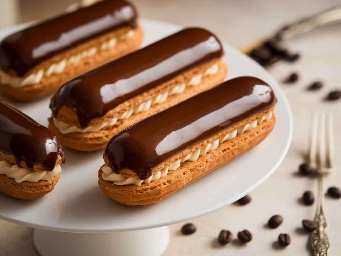Coffee Baked Goods Worth Making at Home 12 12. Coffee Éclairs with Espresso Pastry Cream