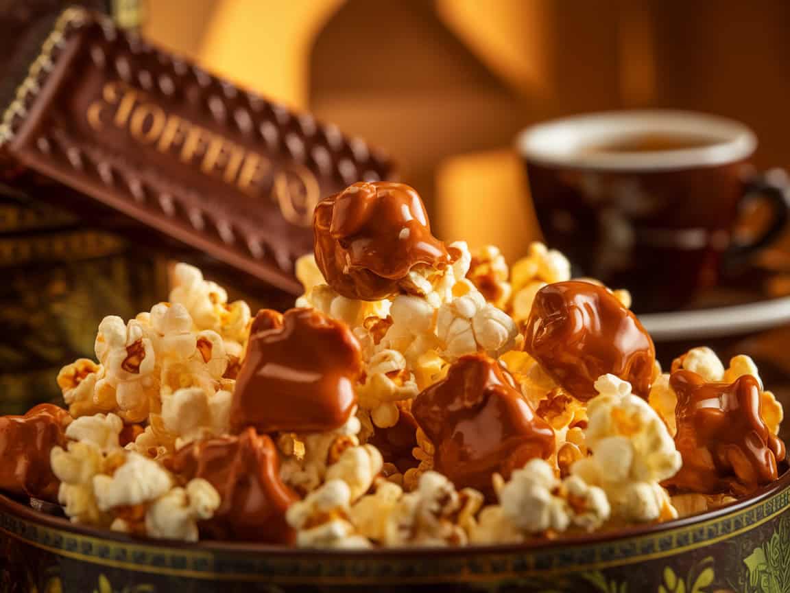 Snack Different with These 15 Coffee-Infused Popcorn Recipes 11 11. Coffee Toffee Popcorn