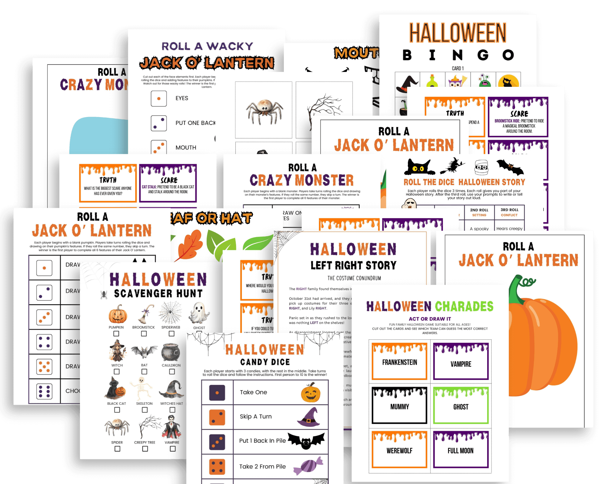 Halloween Game Bundle Simplify Create Inspire