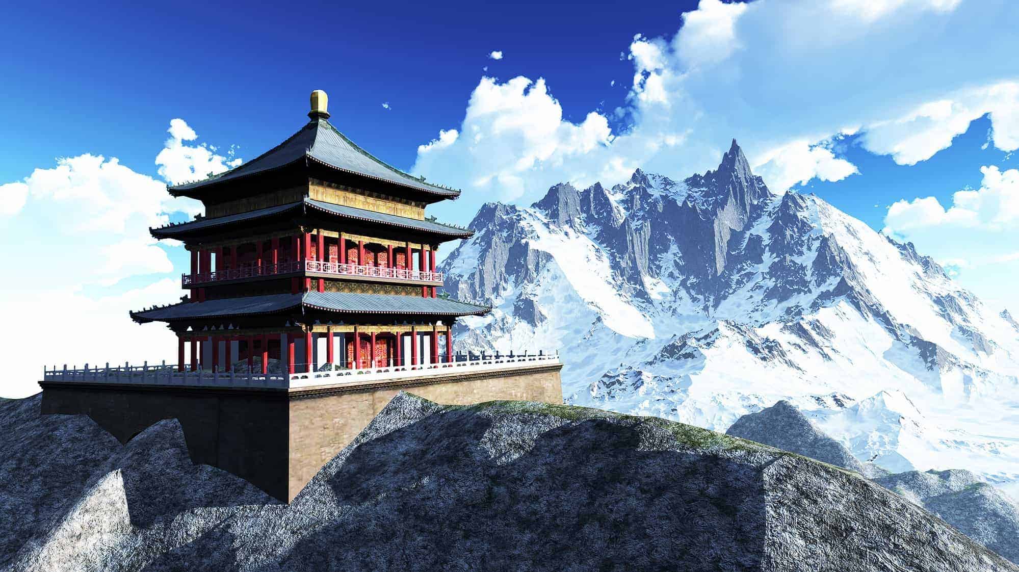 Bhutan, Sun temple - Buddhist shrine