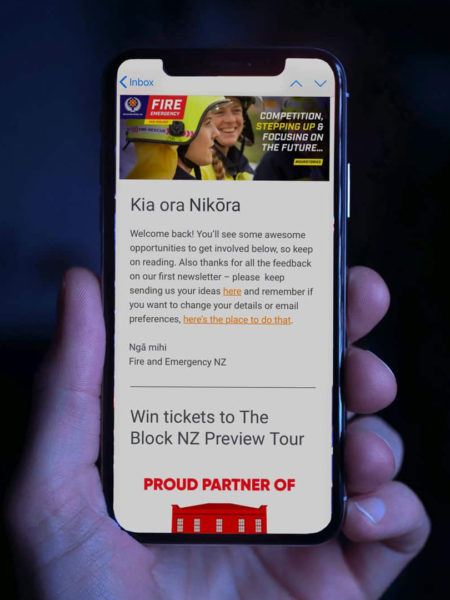 Mobile friendly EDM example by communication strategists Wonderlab