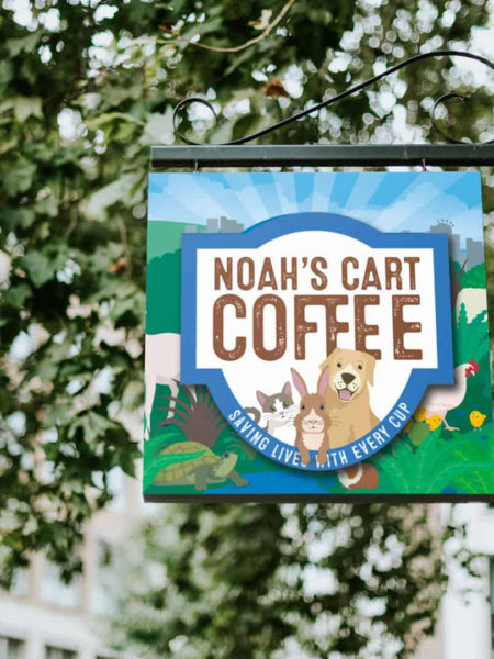 Street sign with an illustrated identity design by Wonderlab