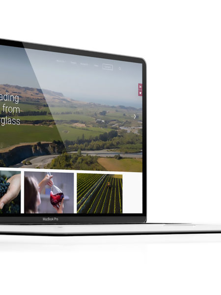 Laptop displaying web design created by brand designers Wonderlab