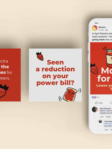 Examples of a social media campaign for a mobile phone, by Wonderlab