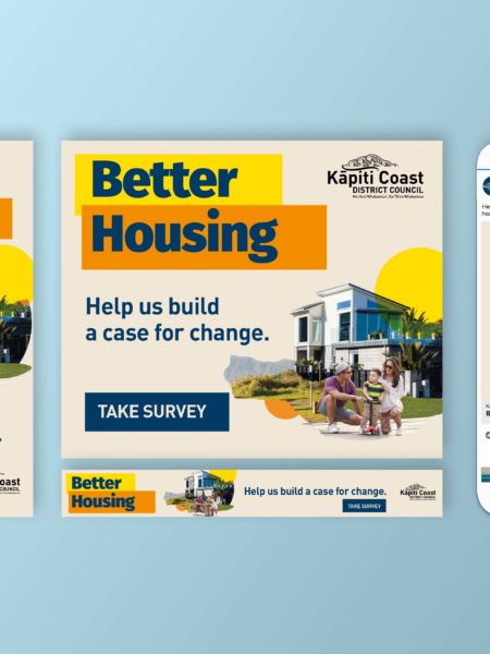 Social engagement advertising examples across various media, for Better Housing and by comms strategists Wonderlab.