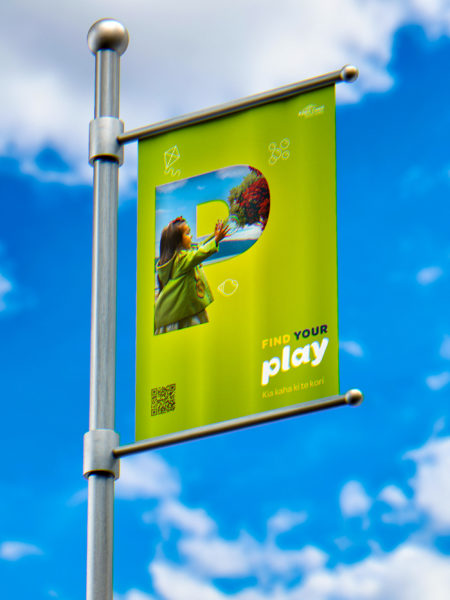 Street flag design by creative agency Wonderlab