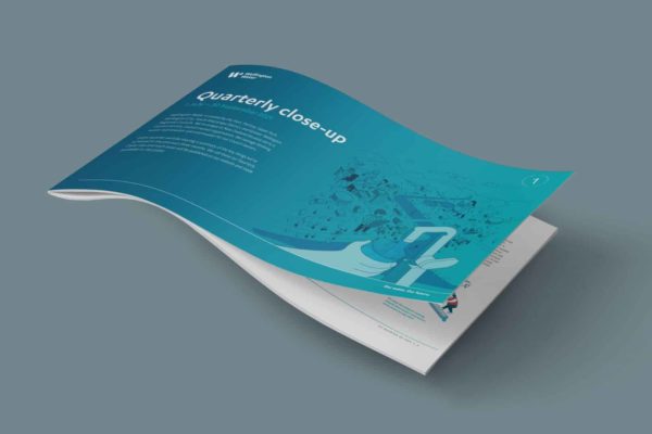 Booklet design with illustration by creative agency Wonderlab.
