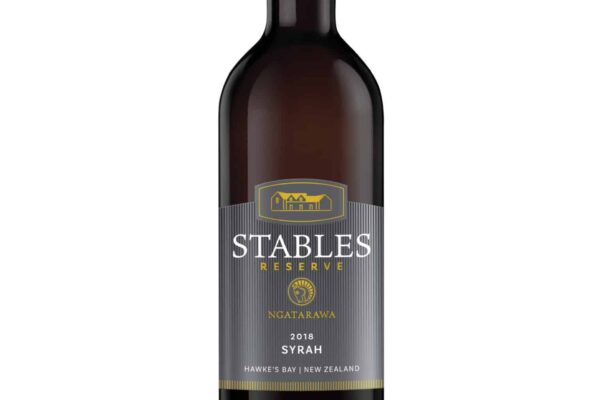 A bottle of Stables wine on a white background.