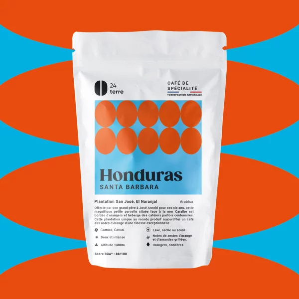 24Terre-Honduras-café-grains-motif Café grains San José Honduras 400G
