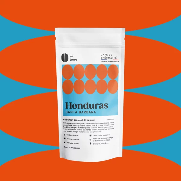 24Terre-Honduras-café-grains-motif Café grains San José Honduras 200G
