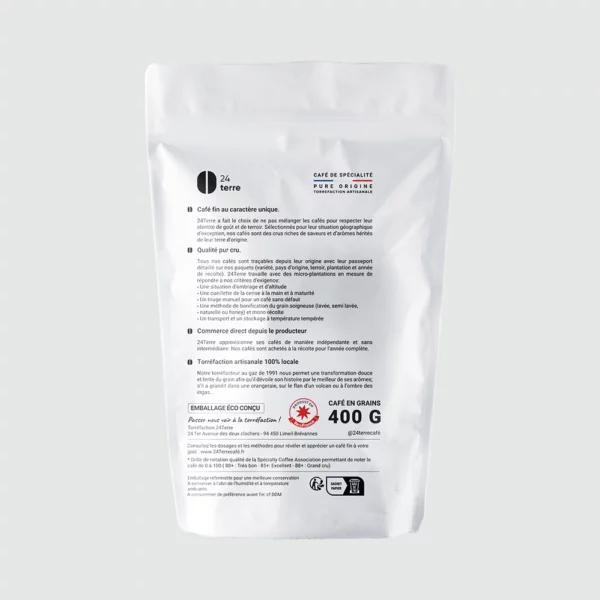 24terre-dos-paquet-grain-café Café grains San José Honduras 400G