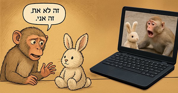 קוף לא מצליח ללמוד לפחד מארנבון קוף לא מצליח ללמוד לפחד מארנבון