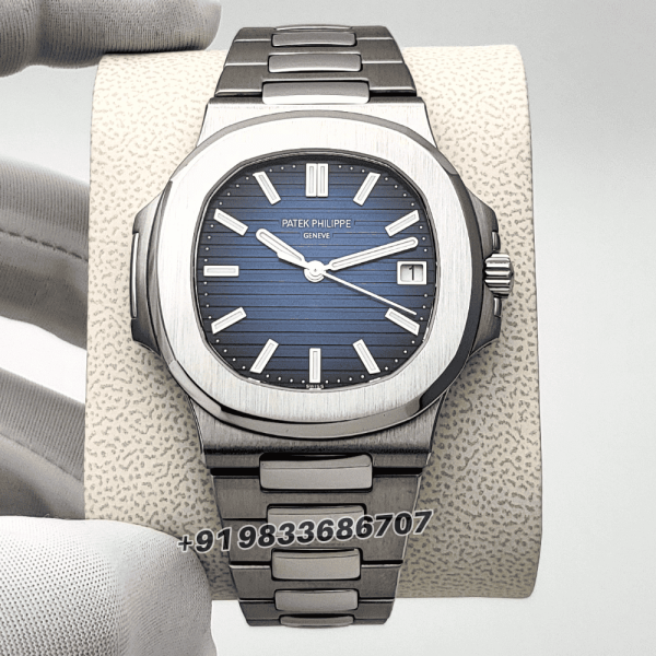 Patek Philippe Nautilus White Gold 58111G-001 Sunburst Blue Dial 41mm Exact