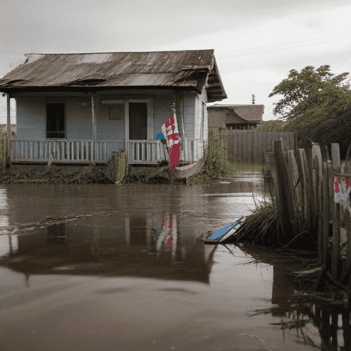 Illustration of Evacuees vacate evacuation centre