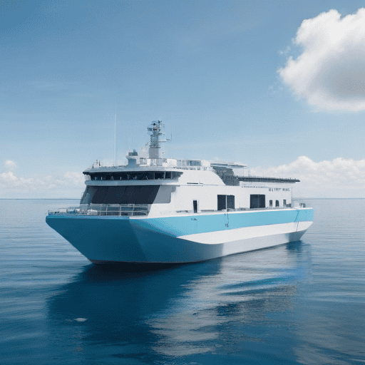 Illustration of New research vessel launched