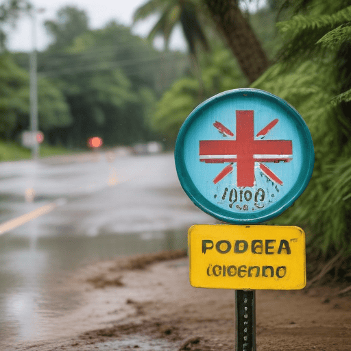 Illustration of Roads closed due to flooding