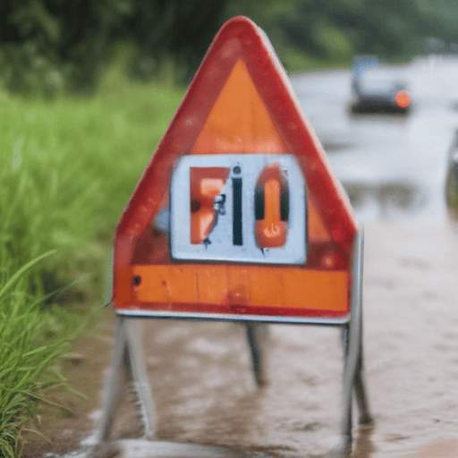 Illustration of Roads closed due to flooding