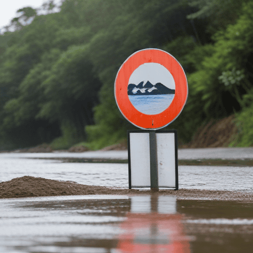 Illustration of Roads closed due to flooding