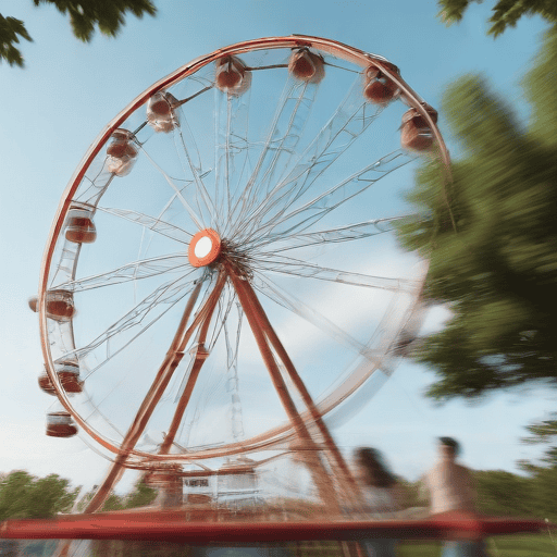 Illustration of Taveuni ferris wheel rides scratched