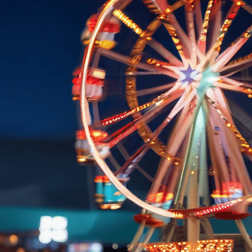 Illustration of Taveuni ferris wheel rides scratched