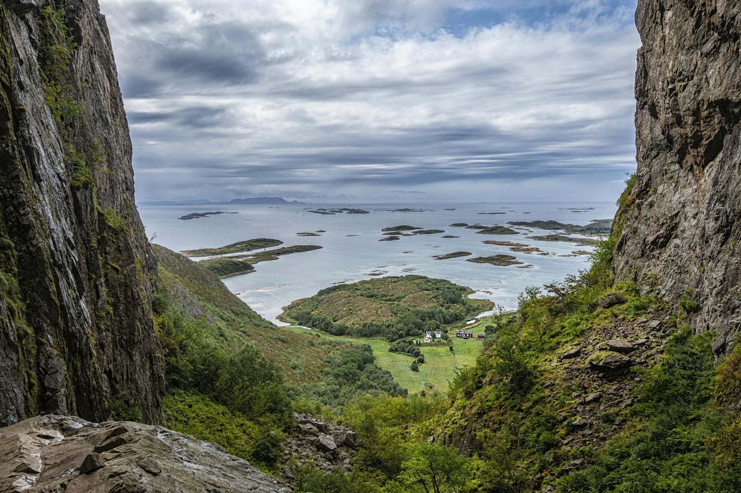 Land Form Between Hills And Ocean