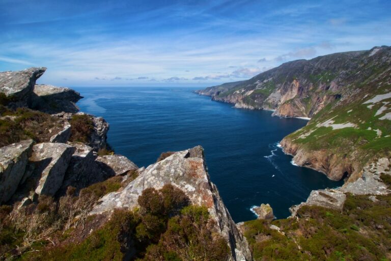 landscape photography of mountain near body of water