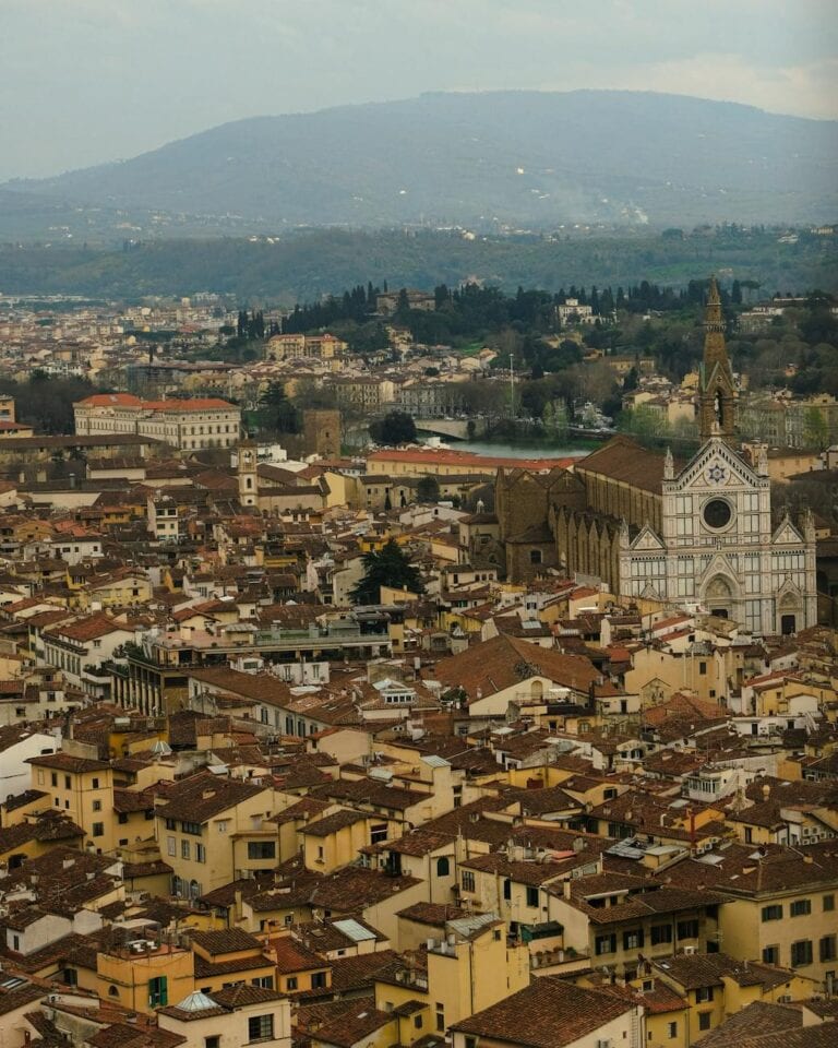 birds eye view of florence