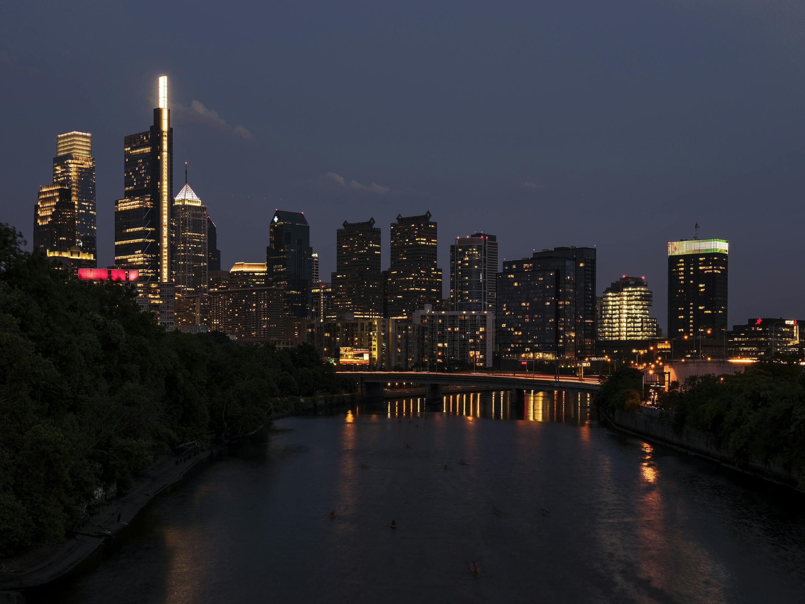 Photograph of the City of Philadelphia at Night