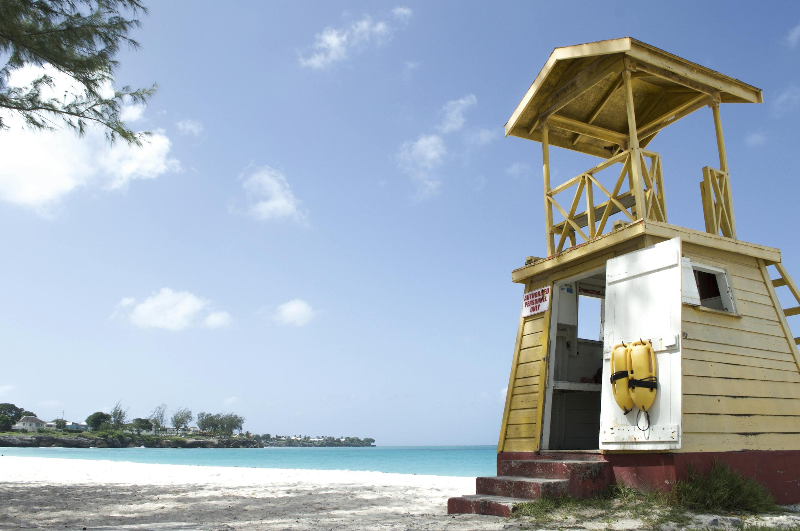 Wooden Lifeguard Station on Seaside