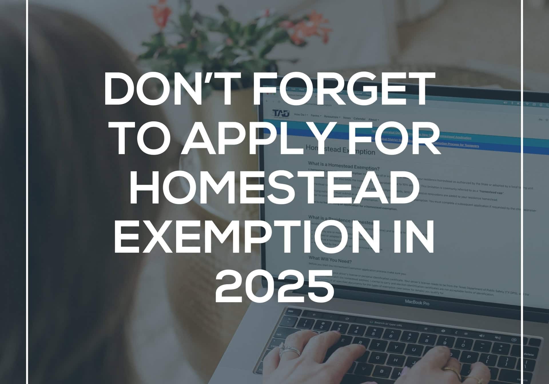 An image that shows Homestead Exemption 2025 1