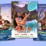 Free Moana Party Invitations that are Editable & Printable!