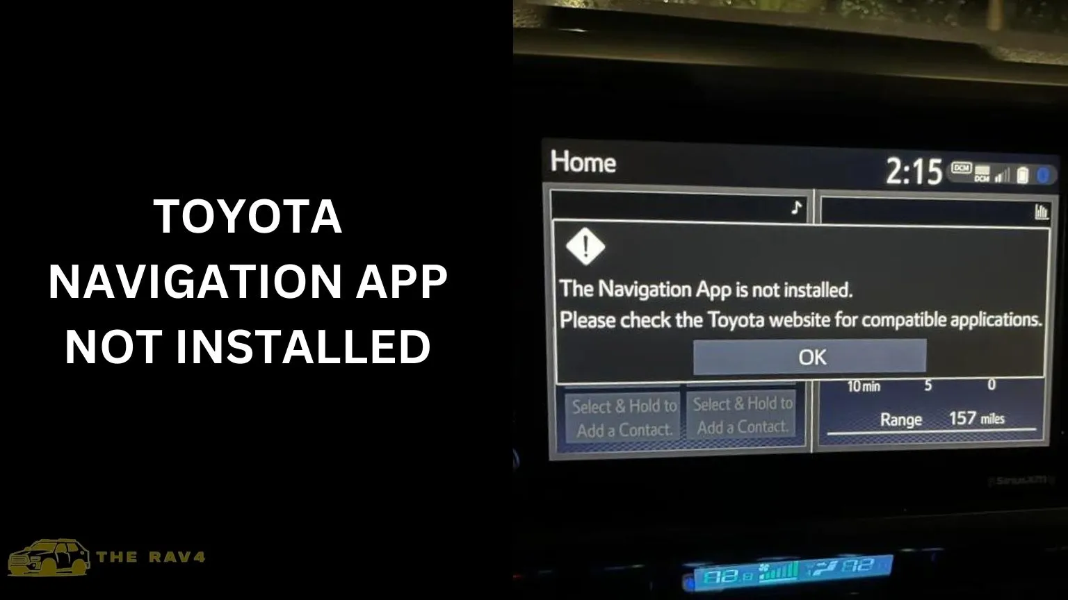 Toyota Navigation App Not Installed (Reasons & Solutions in 2024)