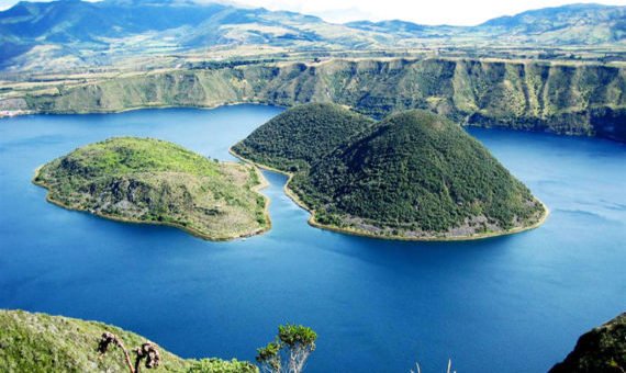 Lake Cuicocha volcano
