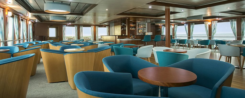 Galapagos Cruise Santa Cruz II Cruise Main Deck Lounge
